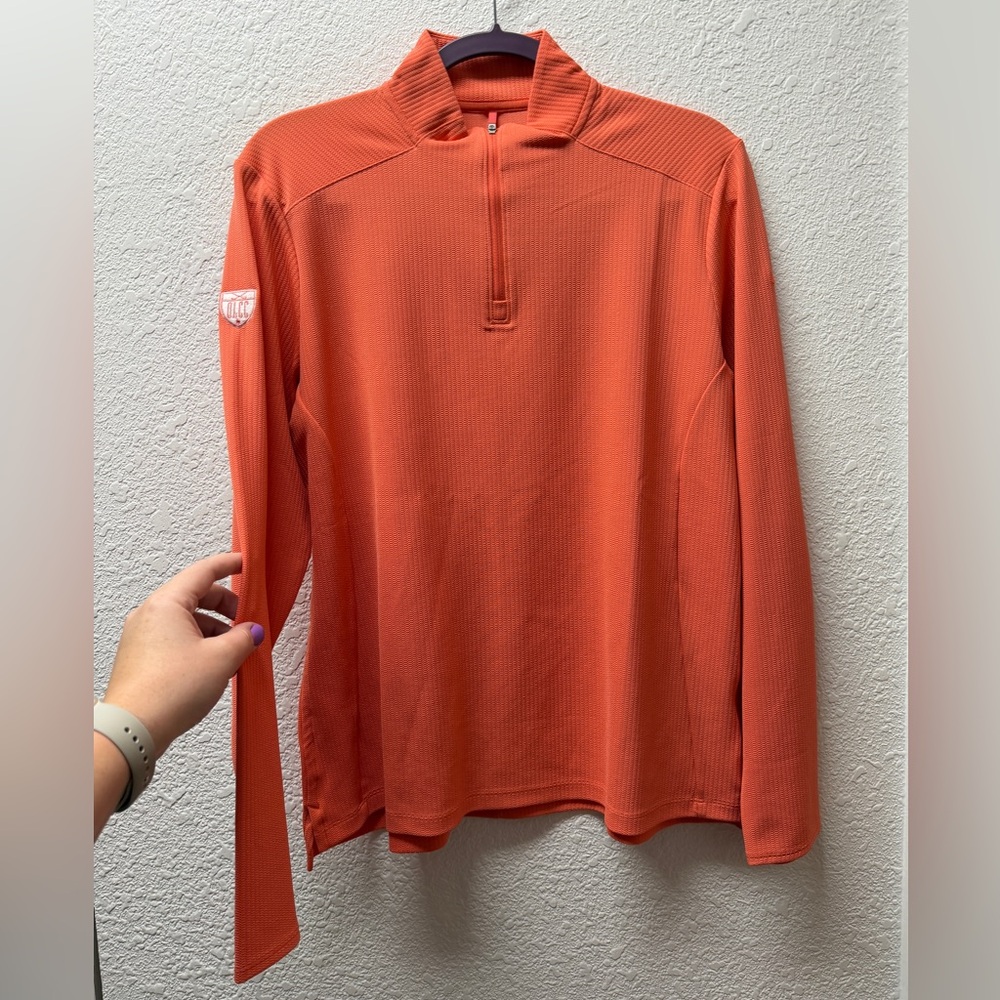 Nike Orange Long Sleeve Quarter-Zip Pullover